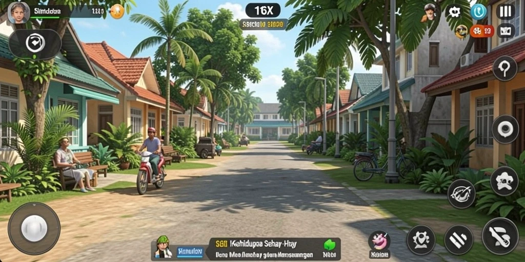 Tampilan gameplay menarik di 116X dengan beragam aktivitas.