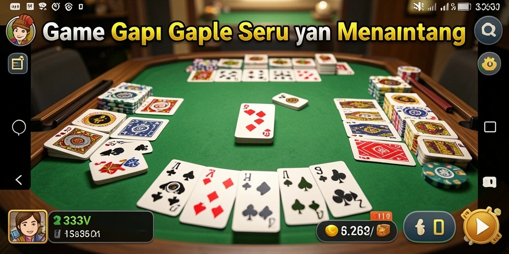 Tampilan menarik dari gameplay Gaple di 333V.