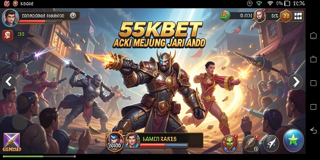 Screenshot 55KBET menampilkan aksi menarik di tengah pertempuran.