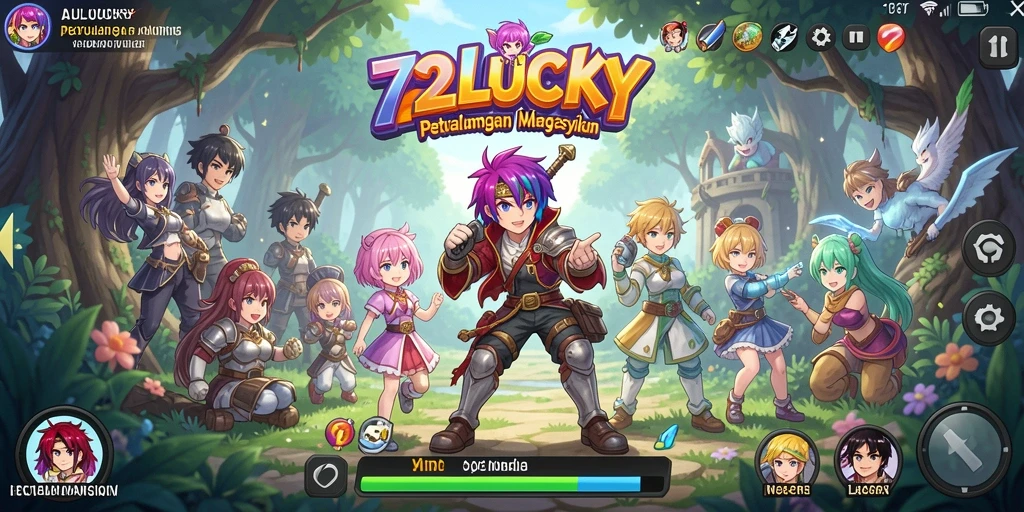 Tampilan gameplay 72LUCKY yang menakjubkan dan penuh warna.