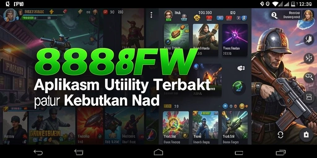 Tampilan utama 888FW yang menampilkan fitur Utility dan antarmuka yang mudah digunakan.