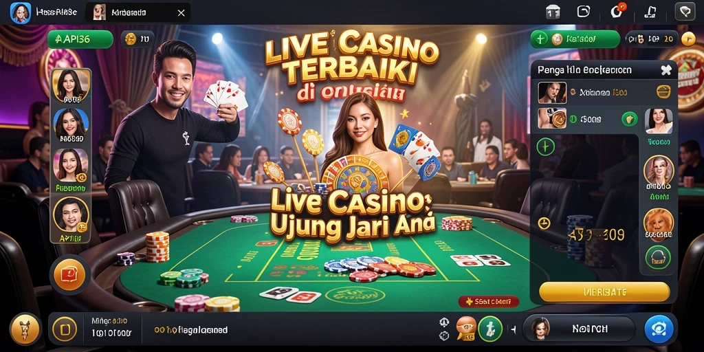 Screenshot gameplay Live Casino API36 menunjukkan suasana permainan yang realistis.