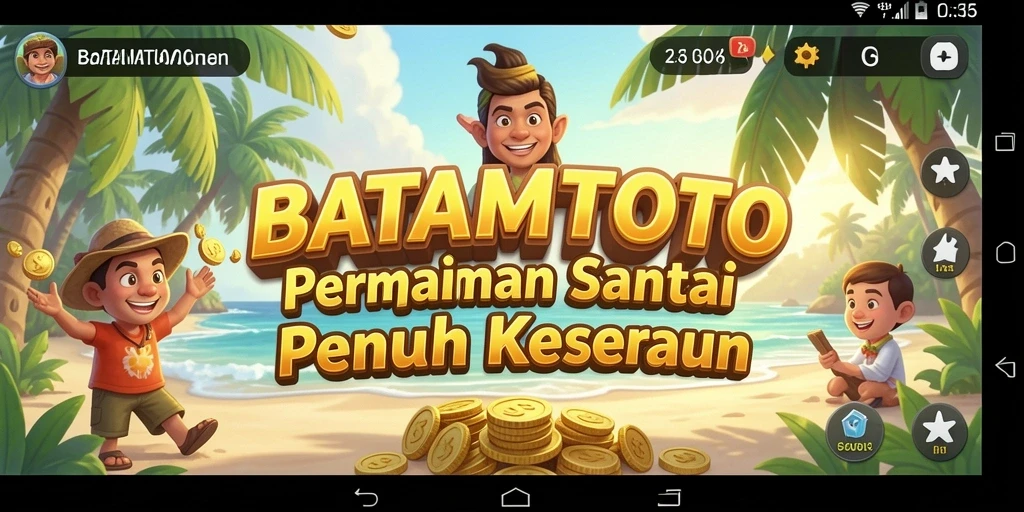 Tampilan gameplay dari <strong>BATAMTOTO</strong> yang ceria dan penuh warna.
