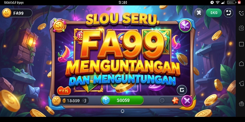 Gameplay Slot menarik dengan berbagai simbol dan fitur bonus.