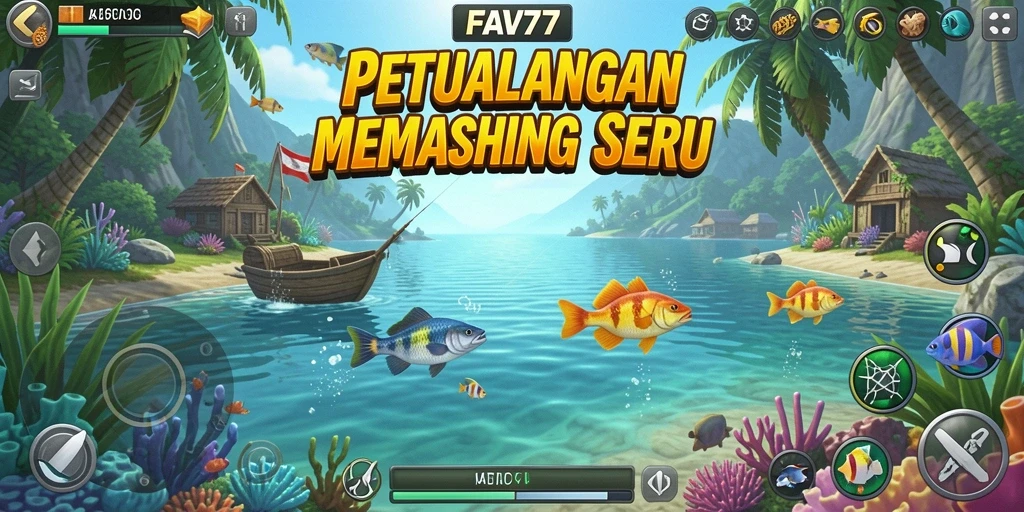 Gameplay FAV77 yang menarik dengan petualangan memancing seru.