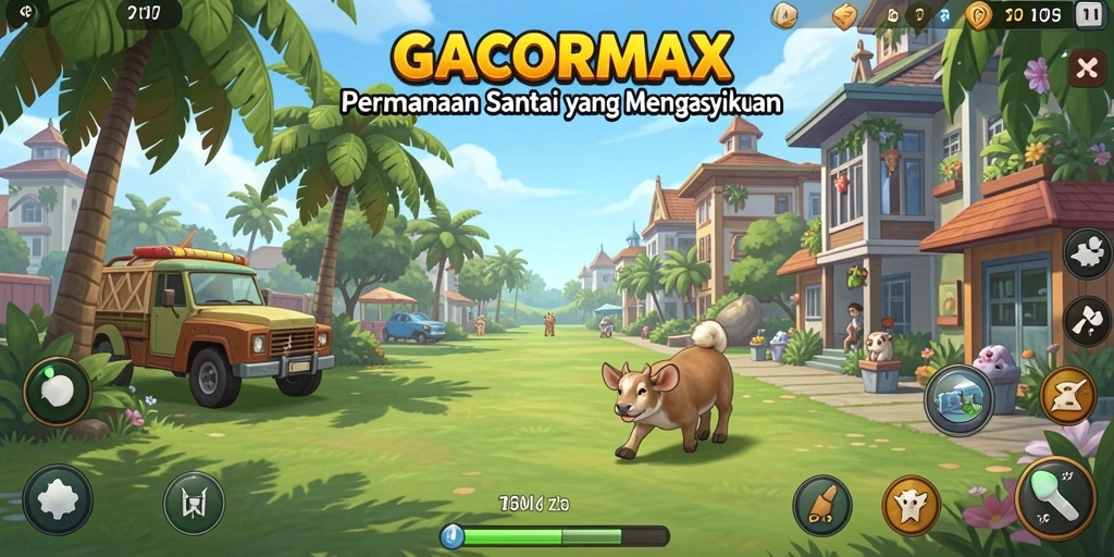 Tampilan gameplay GACORMAX yang seru dan berwarna-warni.