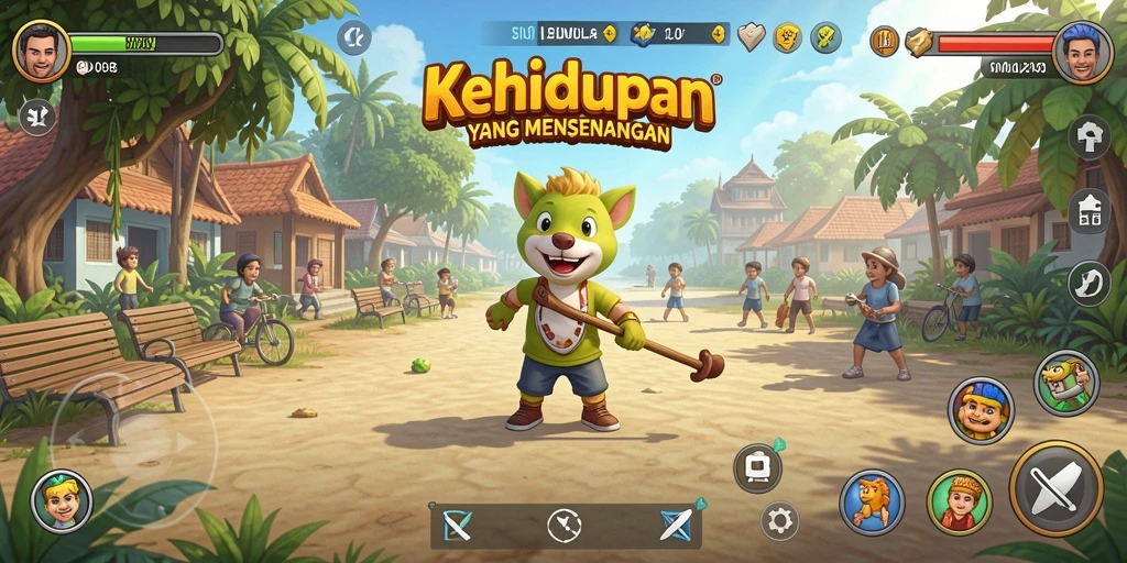 Screenshot gameplay ID098 menampilkan pengalaman simulasi kehidupan yang realistis.