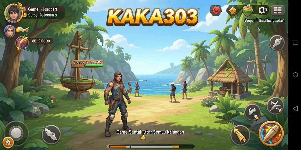 Tampilan gameplay KAKA303 yang menyenangkan dan santai.