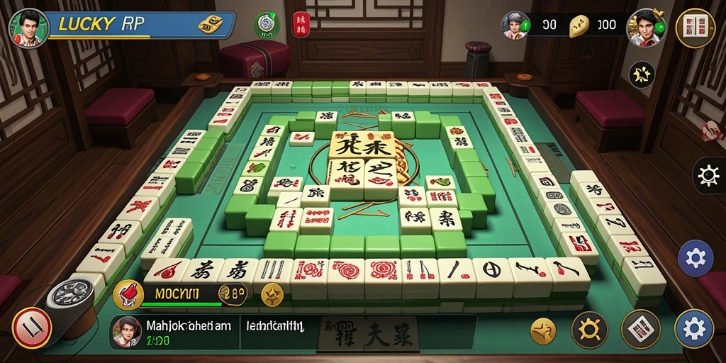 Tampilan gameplay Mahjong yang seru di LUCKYRP.