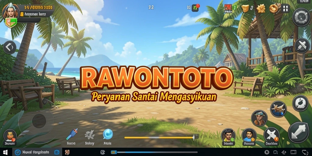 Tampilan gameplay seru dari RAWONTOTO yang penuh warna.