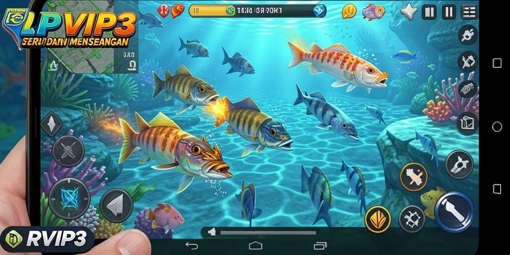 Tampilan gameplay RPVIP3 yang menarik dan penuh warna.