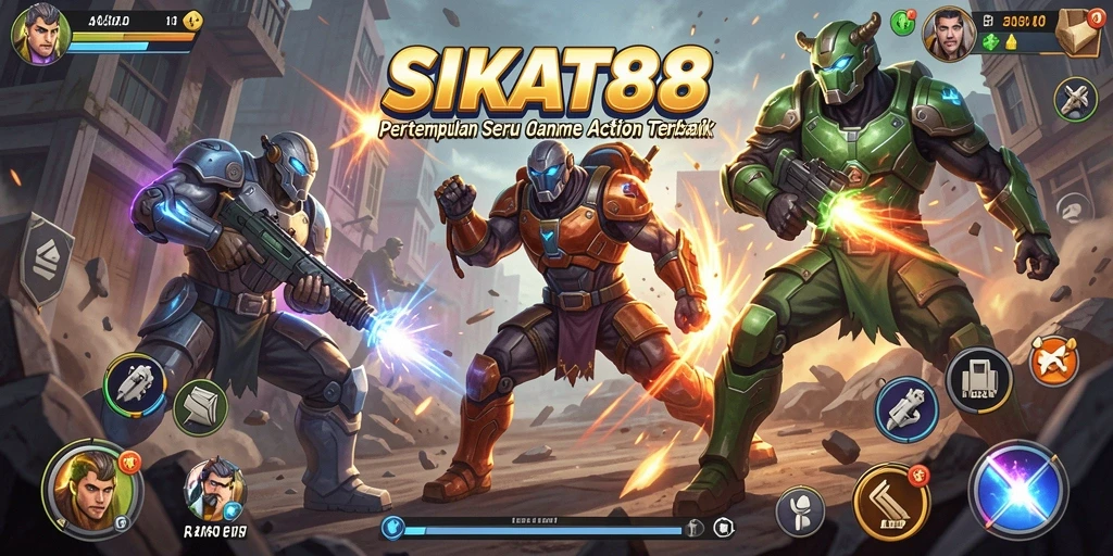 Screenshot gameplay SIKAT88 menampilkan aksi pertempuran yang mendebarkan.