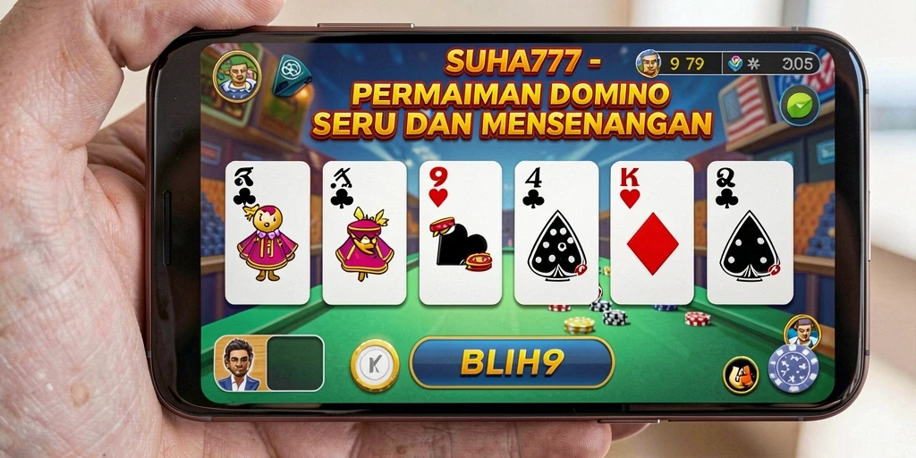 Tampilan gameplay menegangkan dalam permainan Domino SUHU777.