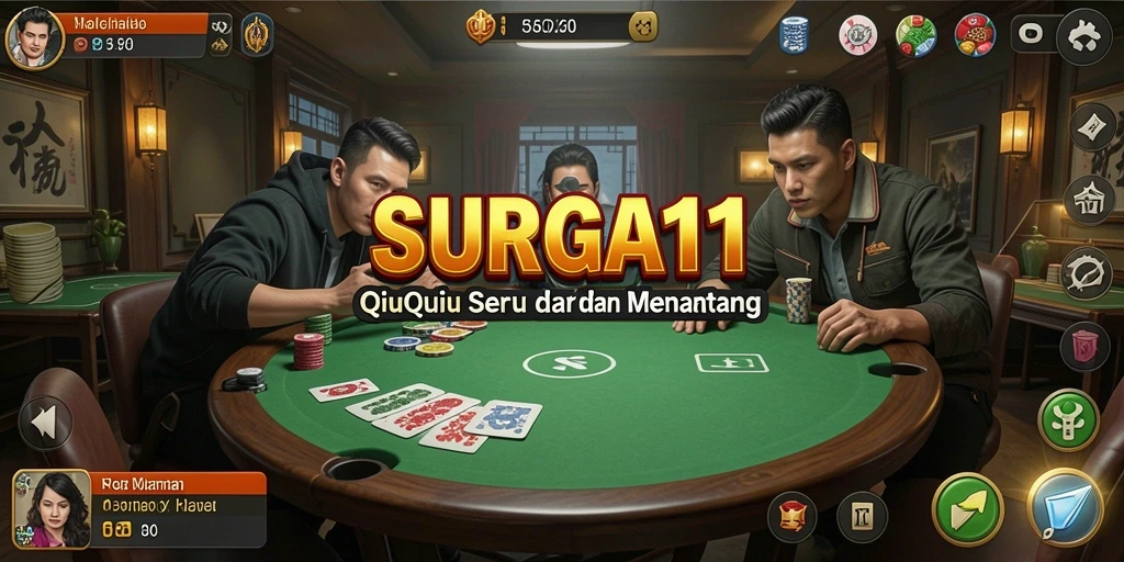 Screenshot gameplay menampilkan momen seru dalam QiuQiu.