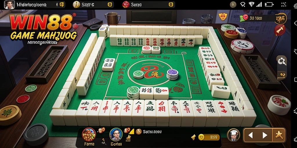 Gameplay WIN88 menampilkan momen menegangkan dalam permainan Mahjong.
