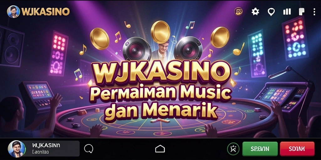 Tampilan seru gameplay WJKASINO menampilkan setiap momen permainan musik.